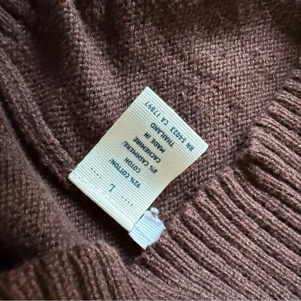 Whisky Grandpa Chocolate Brown Cotton Cashmere V Neck Sweater Vest - Picture 7 of 7